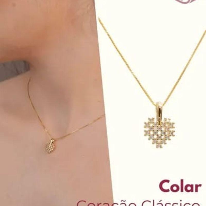Colar Coraçao Vazado