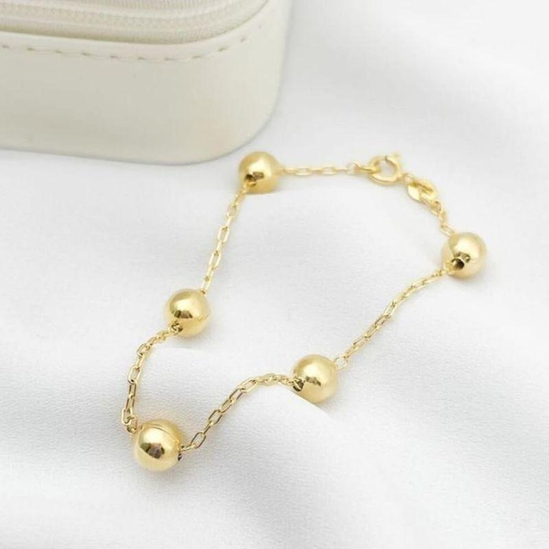 Pulseira Bolinhas Ouro