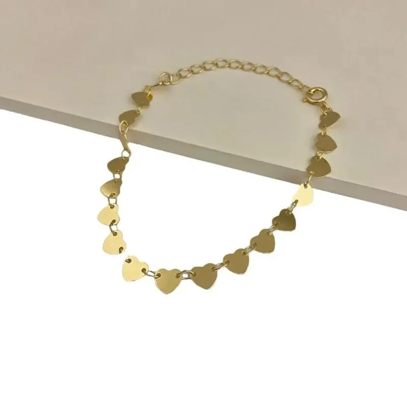 Pulseira Dourada Coração Pequeno