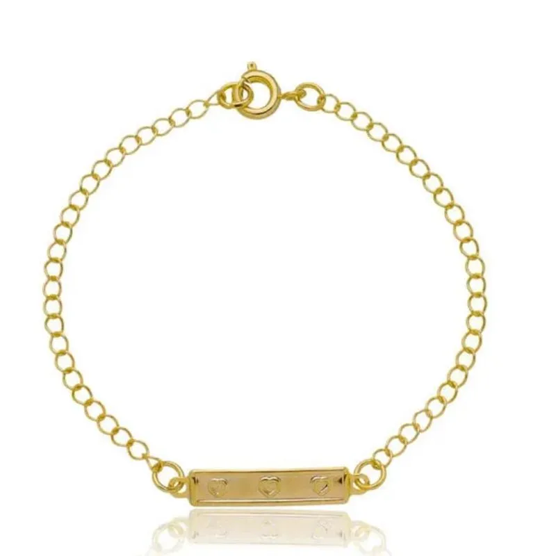 Pulseira Infantil com Chapinha de Coração