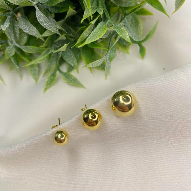 Brinco Bola Dourado