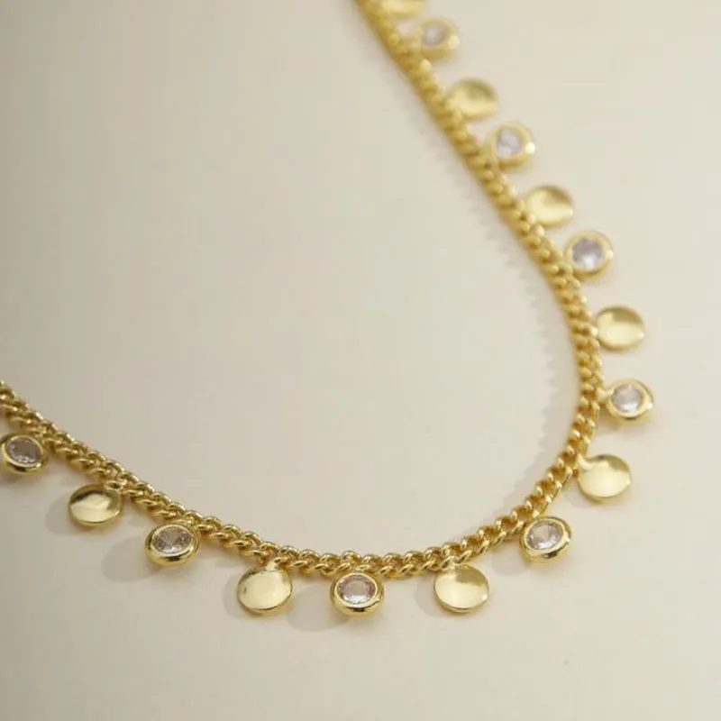 chocker zircônia cristal