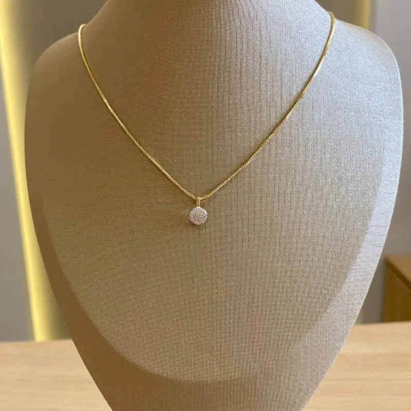 Colar  Dourado C/ Ping Crav Micro