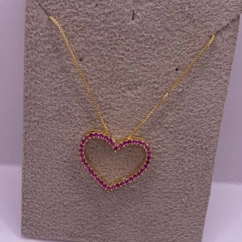 Colar zircônia Pink