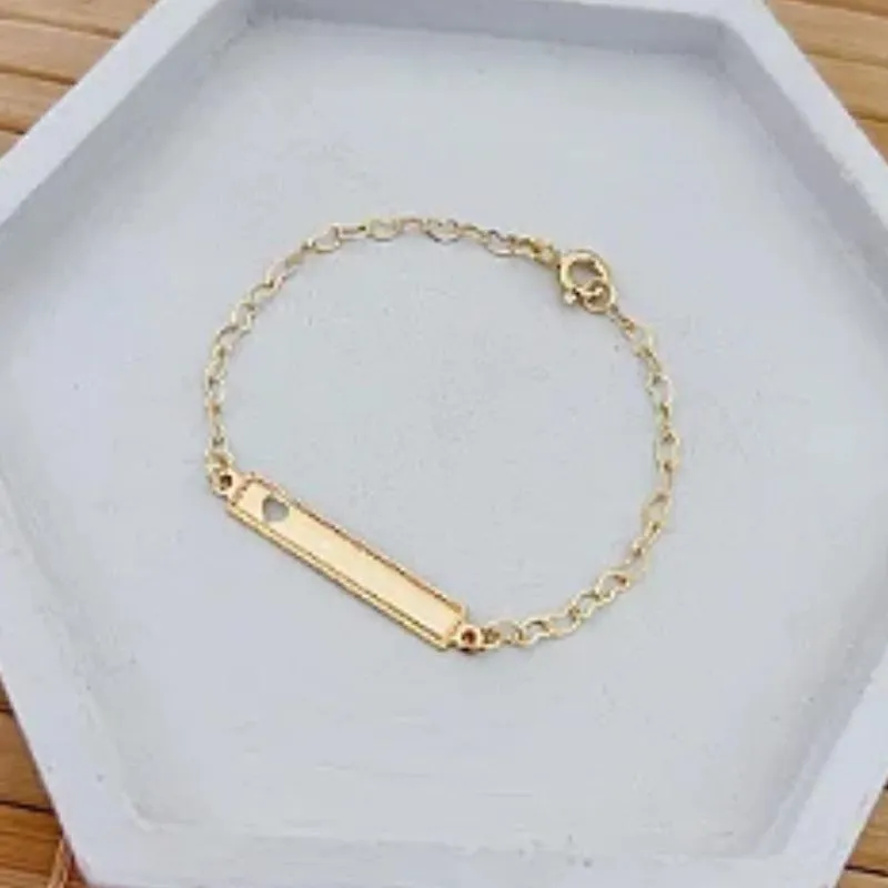 Pulseira Infantil Semijoia Coração