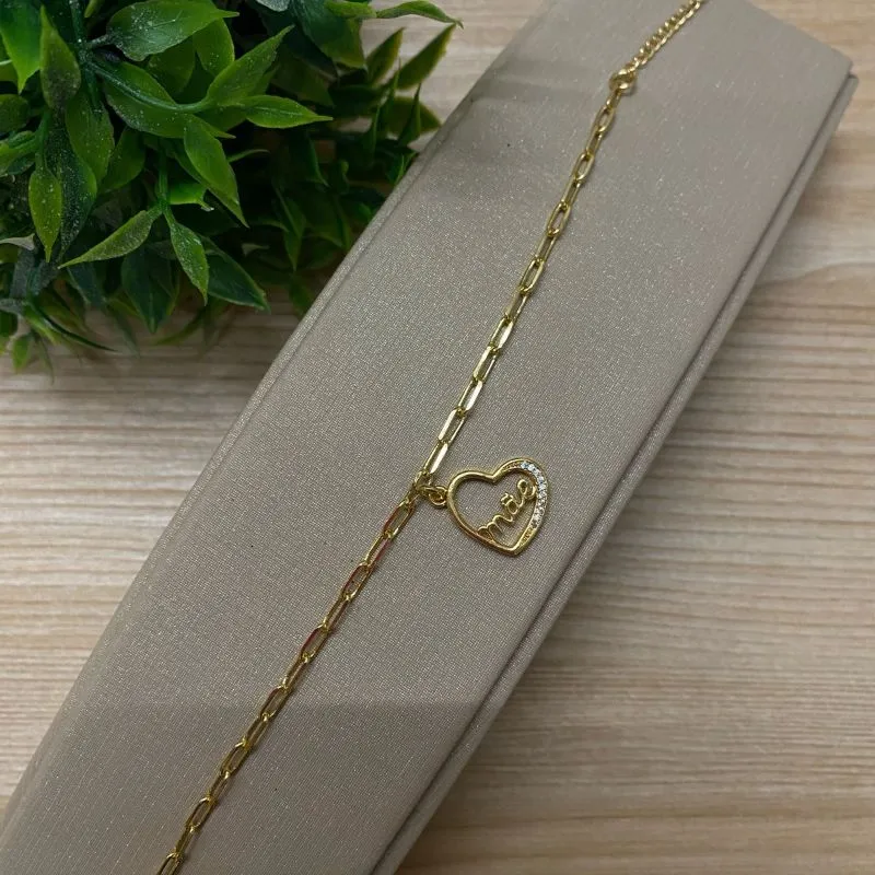Pulseira Coração Mãe