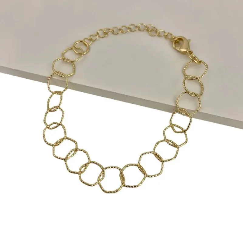 Pulseira Elo Sextavado