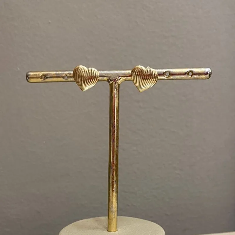 Brinco Coração Listrado