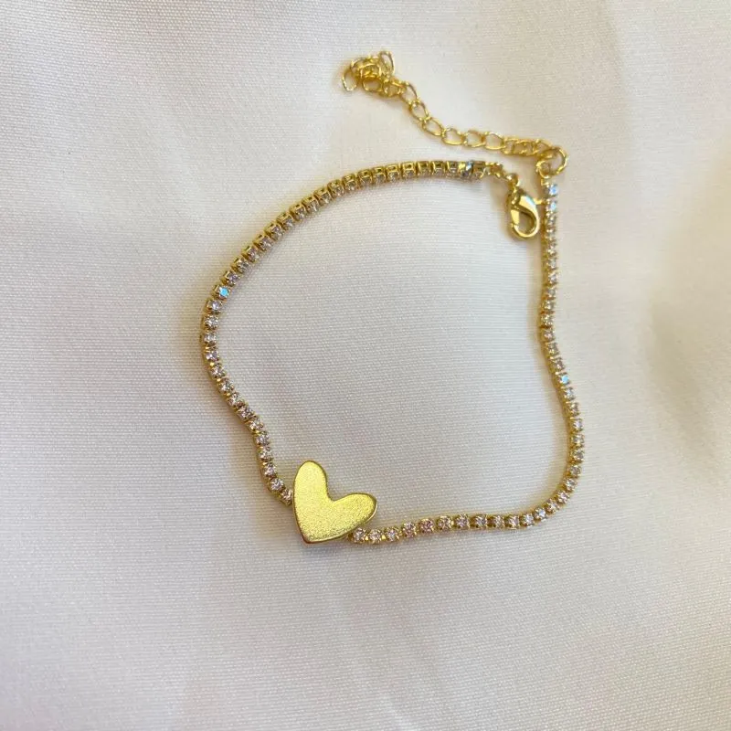 Pulseira Riviera Cristal Coração