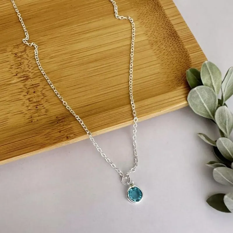 Colar Ponto De Luz Blue