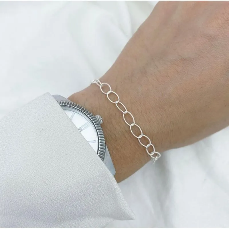 Pulseira Oval Prata