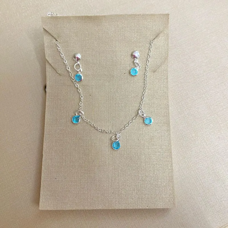 Conjunto cristais turquesa
