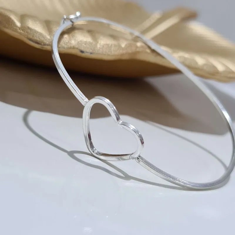Bracelete Coração Prata