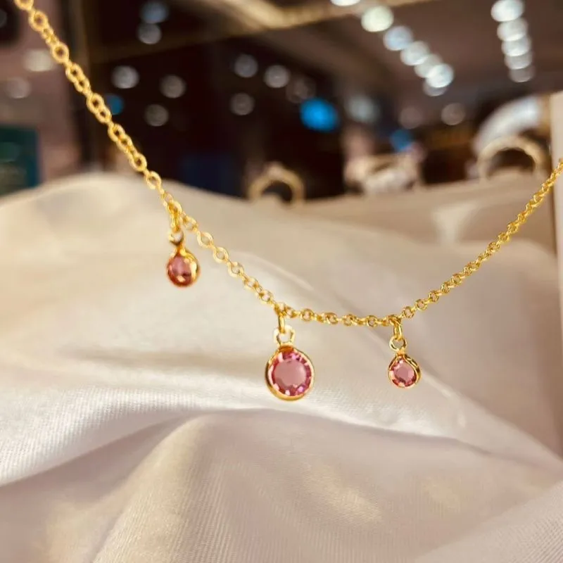 Colar Ponto Luz Rosado