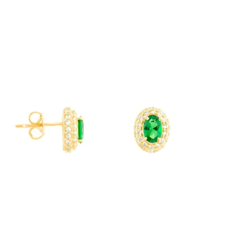 Brinco Oval Verde