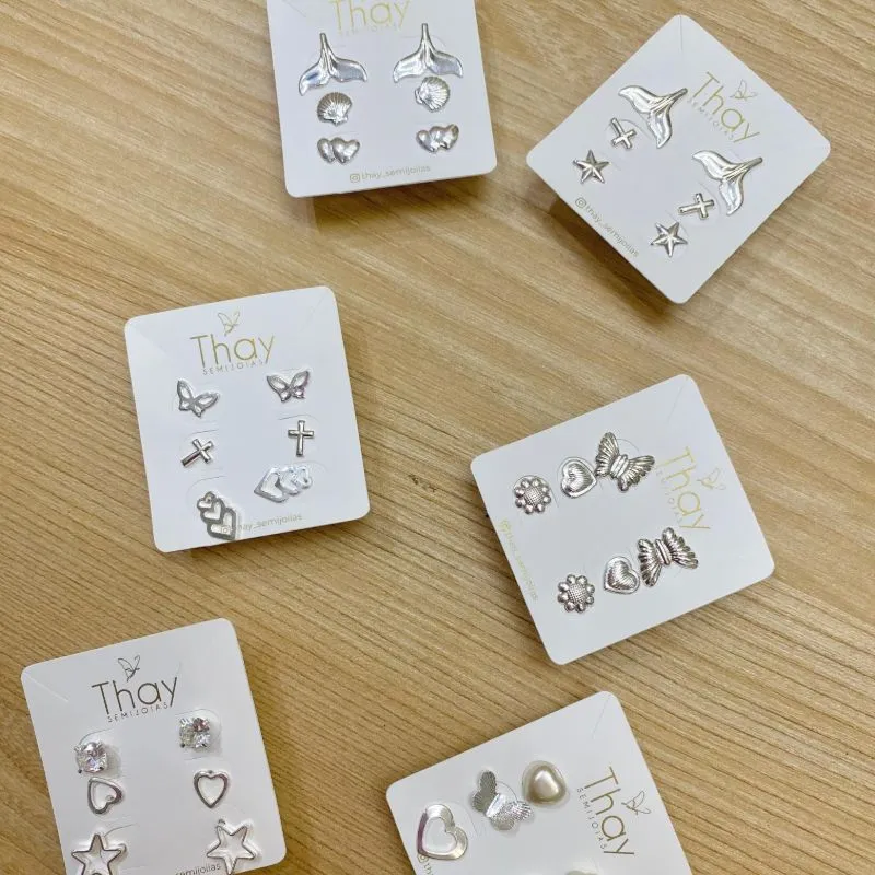 Trios Brincos Prata