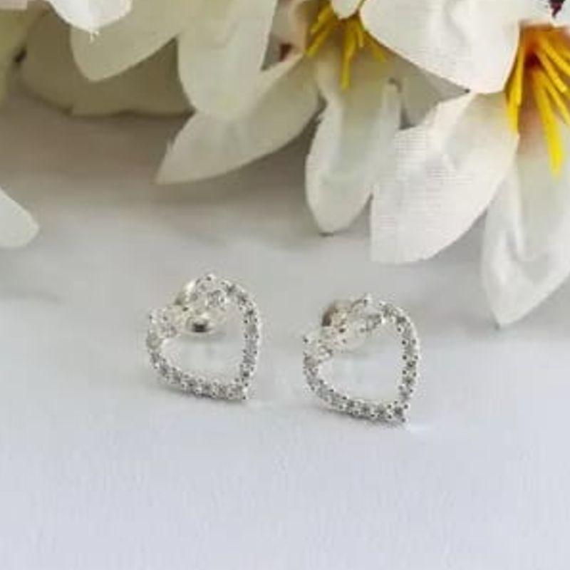 Brinco Coração Her Prata