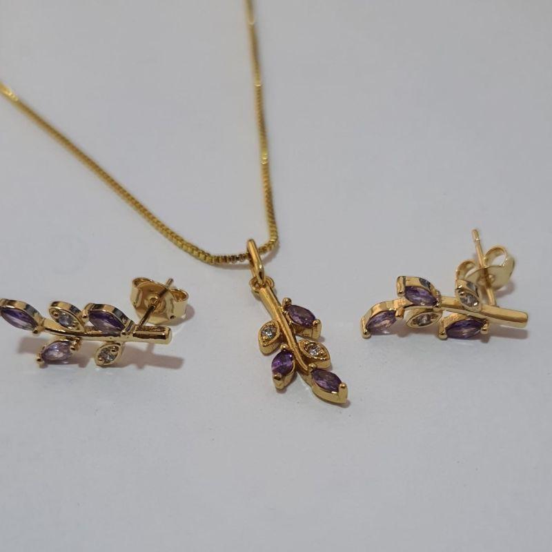 Conjunto Folhas Blue