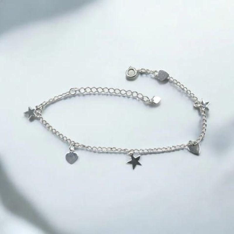 Pulseira Corações Celeste