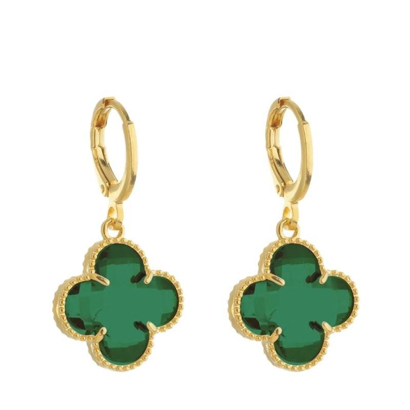 Argola  Trevo verde S