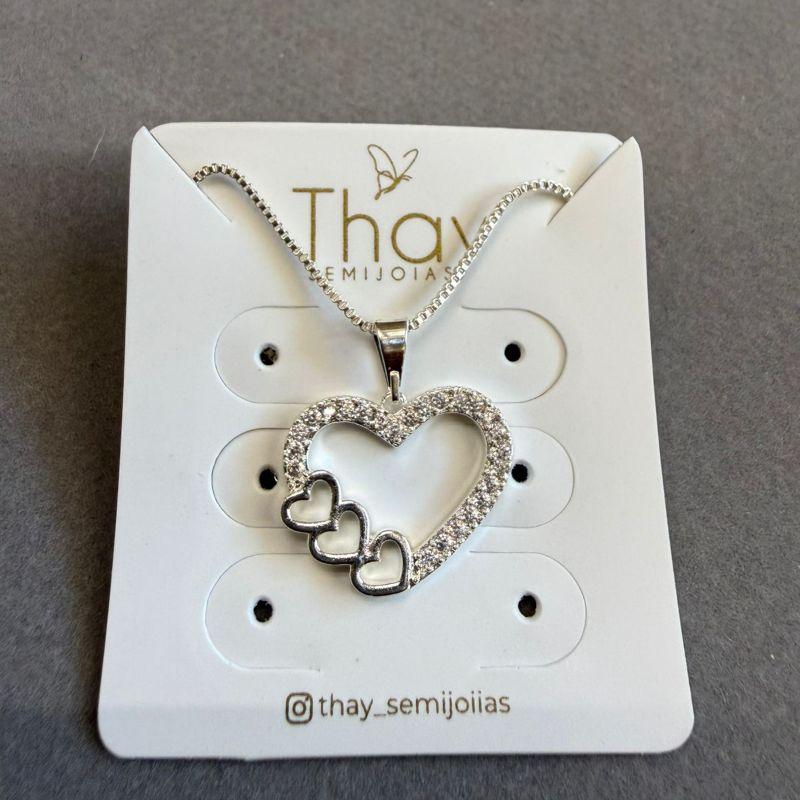 Colar 3 Coraçoes