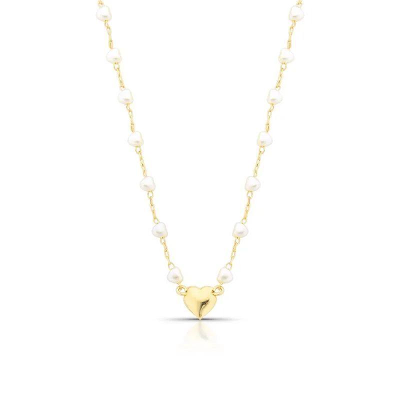 Colar Coraçao de Perola