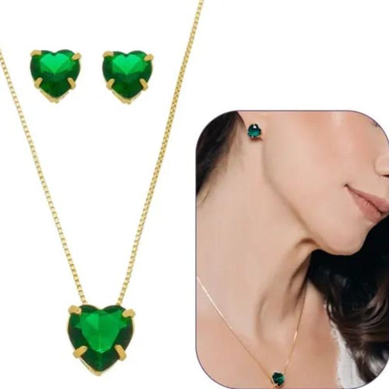 Conjunto Coração verde