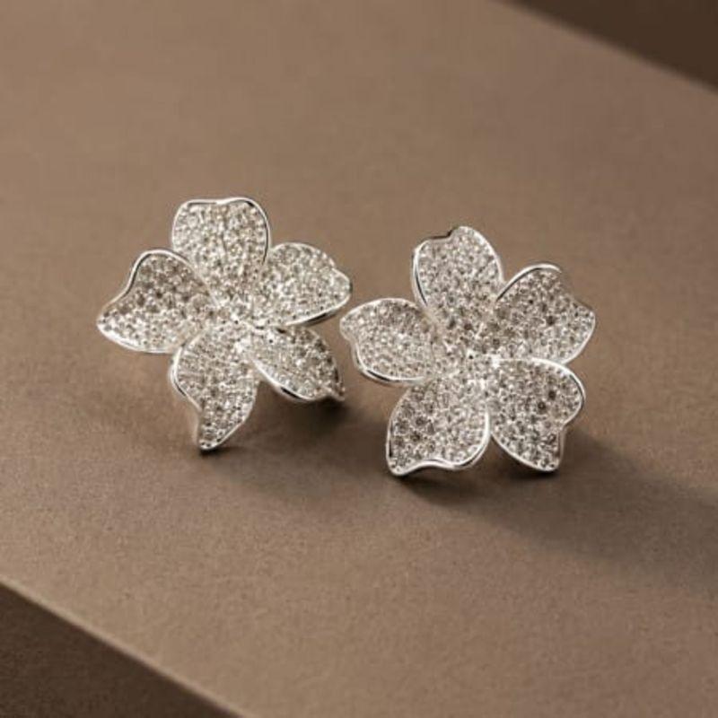 Brinco Flor De Prata