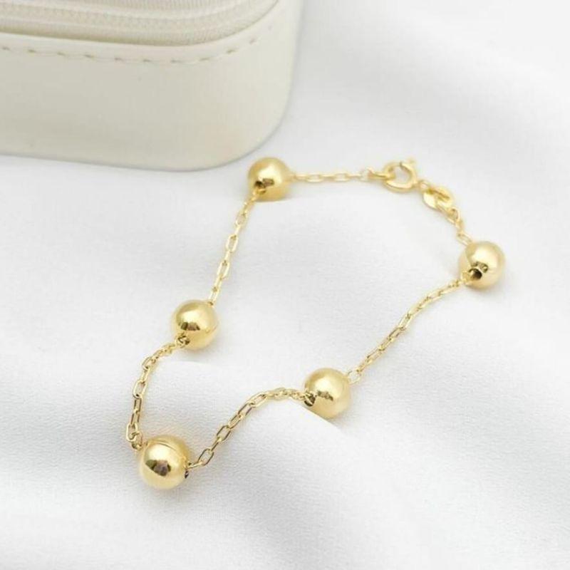 Pulseira Bolinhas Ouro