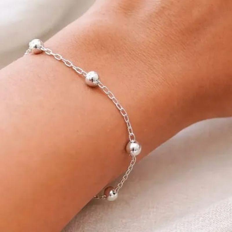 Pulseira Bolinhas Pratas